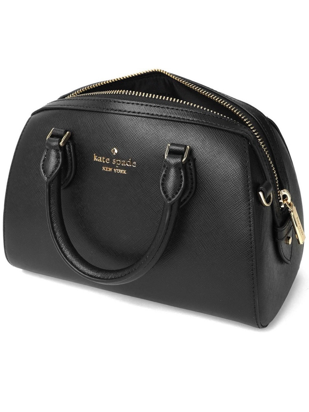 Kate Spade | Saffiano Madison Duffle Black Leather Satchel